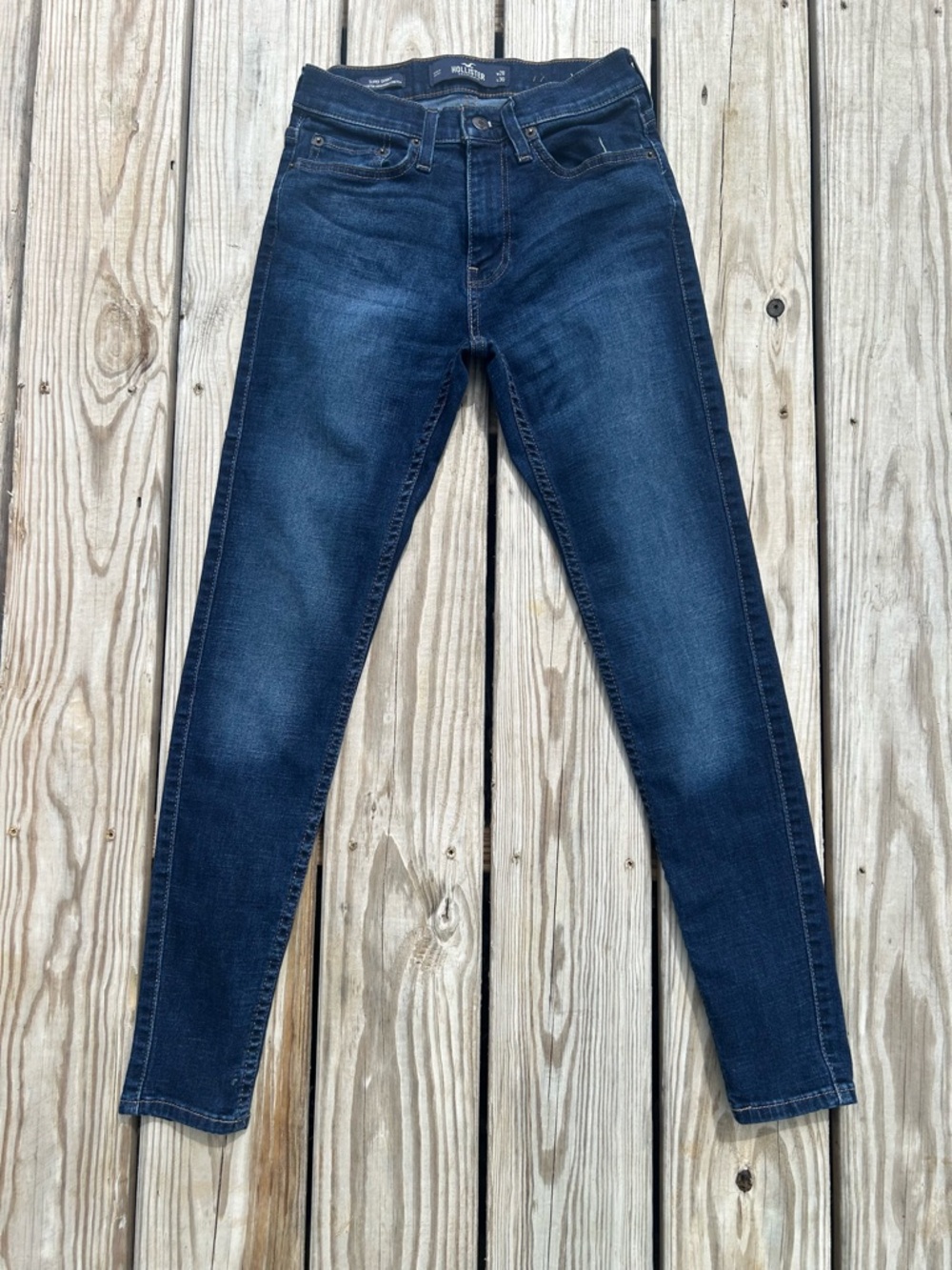 Hollister California Super Skinny Jeans dark Wash mens Blue Size 28/30